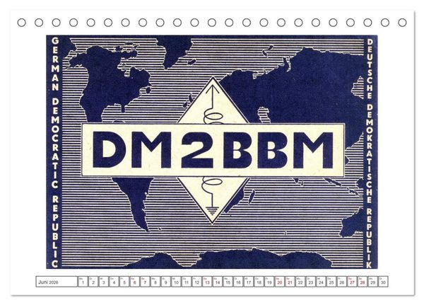 Produktbild: DDR Amateurfunk Historische Karten (Tischkalender 2026 DIN A5 quer), CALVENDO Monatskalender