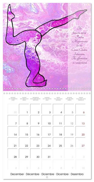 Produktbild: Powerful Chakras Yoga (Wall Calendar 2026 12 &times; 12 Inch) CALVENDO 12 Month Wall Calendar