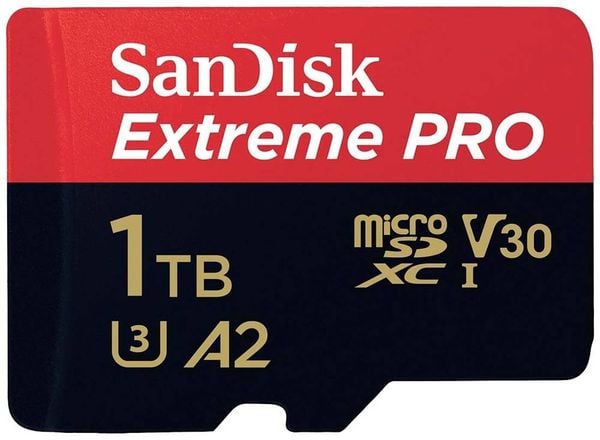 SanDisk Extreme PRO microSDXC-Karte 1 TB Class 10, UHS-I, v30 Video Speed Class stoßsicher, Wasserdicht