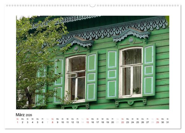 Produktbild: Holzh&auml;user in Irkutsk (hochwertiger Premium Wandkalender 2026 DIN A2 quer), Kunstdruck in Hochglanz