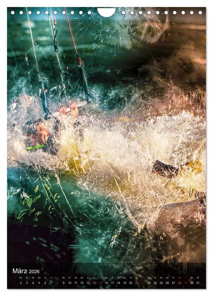 Produktbild: Kitesurfen - einfach cool (Wandkalender 2026 DIN A4 hoch), CALVENDO Monatskalender