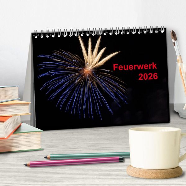 Produktbild: Feuerwerk (Tischkalender 2026 DIN A5 quer), CALVENDO Monatskalender