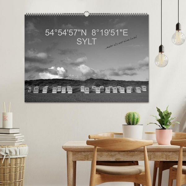 Produktbild: 54&deg;54'57"N 8&deg;19'51"E SYLT (Wandkalender 2026 DIN A2 quer), CALVENDO Monatskalender