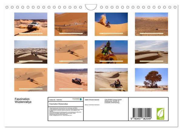 Produktbild: Faszination W&uuml;stenrallye (Wandkalender 2026 DIN A4 quer), CALVENDO Monatskalender