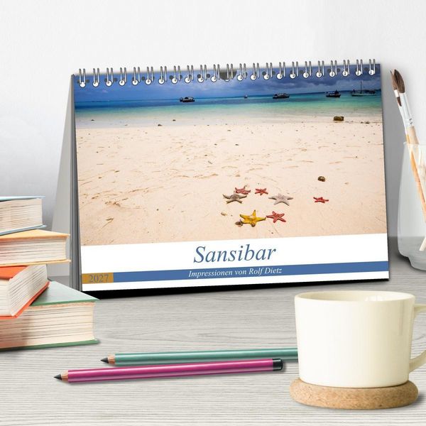 Produktbild: Sansibar - Impressionen von Rolf Dietz (Tischkalender 2027 DIN A5 quer), CALVENDO Monatskalender