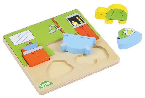 Produktbild: Holzpuzzle Bad, Schaukarton