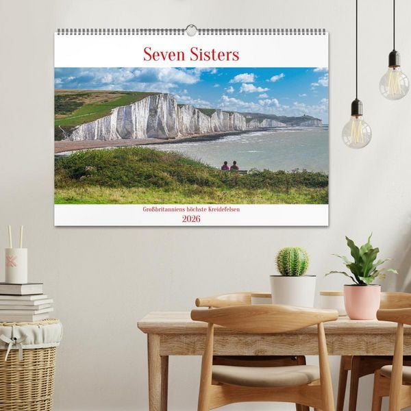 Produktbild: Seven Sisters - Gro&szlig;britanniens h&ouml;chste Kreidefelsen (Wandkalender 2026 DIN A2 quer), CALVENDO Monatskalender