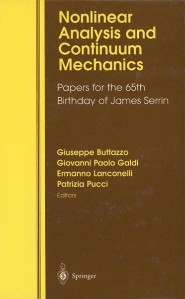 Produktbild: Nonlinear Analysis and Continuum Mechanics