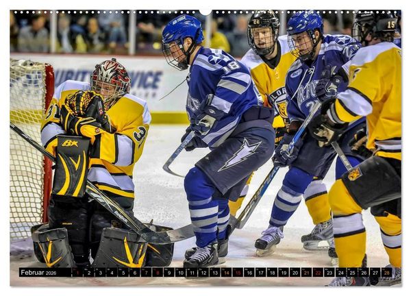 Produktbild: Mit vollem Einsatz - Eishockey (Wandkalender 2026 DIN A2 quer), CALVENDO Monatskalender