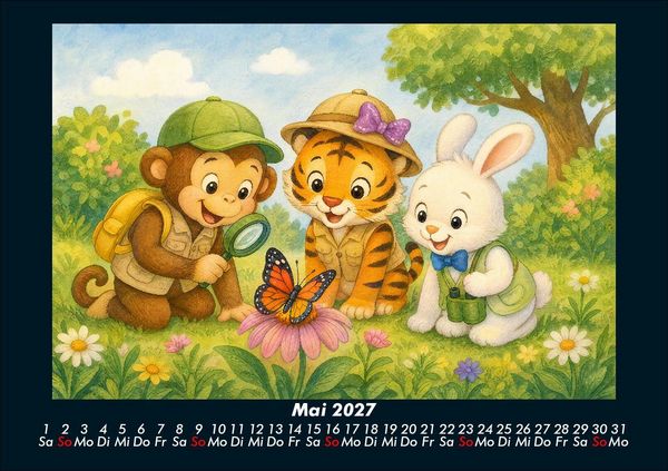 Produktbild: Das Jahr der Kost&uuml;me mit Milo, Tina & Bouncy 2027 Fotokalender DIN A5