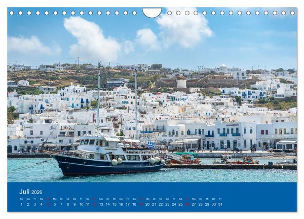 Produktbild: Griechenland - Mykonos Kalender (Wandkalender 2026 DIN A4 quer), CALVENDO Monatskalender