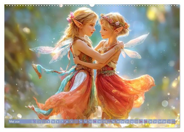 Produktbild: Elfenkinder - Zauberhaft lichtvolle Wesen (Wandkalender 2026 DIN A2 quer), CALVENDO Monatskalender