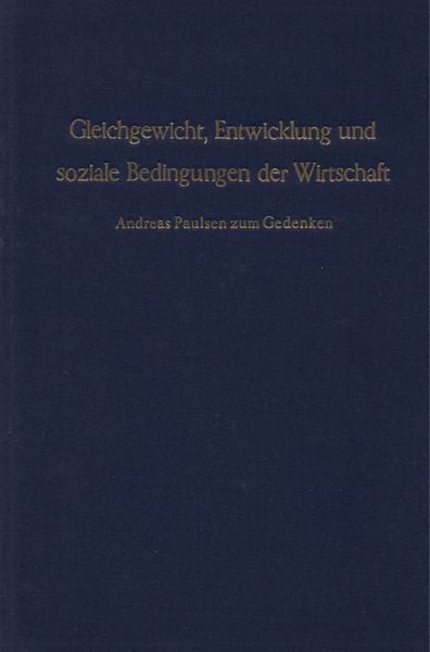 Produktbild: Gleichgewicht, Entwicklung und soziale Bedingungen der Wirtschaft.