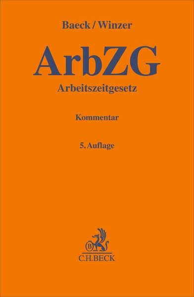 Produktbild: Arbeitszeitgesetz. ArbZG