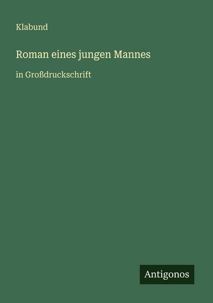 Produktbild: Roman eines jungen Mannes
