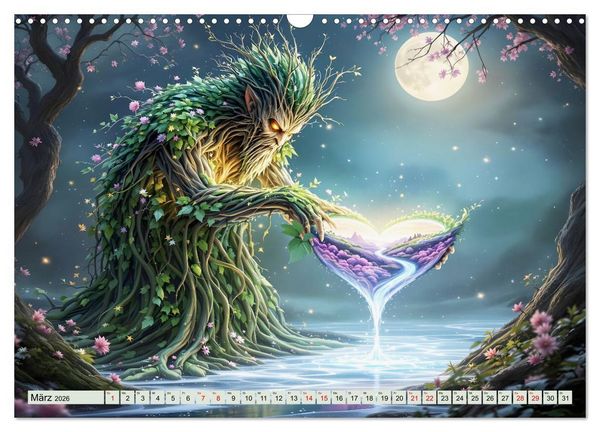 Produktbild: M&auml;rchenhafte Magie &ndash; Jahresmonate im Zeichen der Natur (Wandkalender 2026 DIN A3 quer), CALVENDO Monatskalender