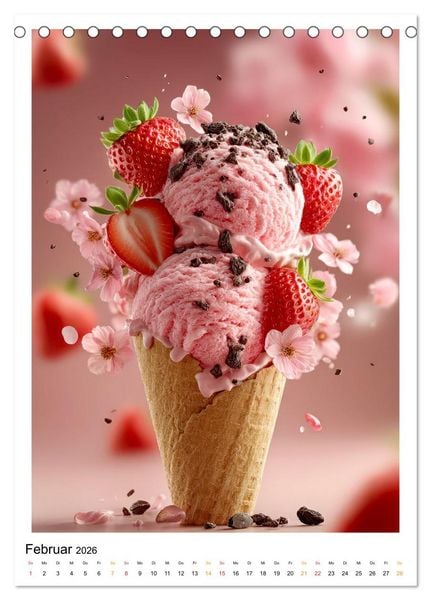 Produktbild: Lecker Eis (Tischkalender 2026 DIN A5 hoch), CALVENDO Monatskalender