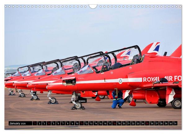 Produktbild: Royal Air Force The Red Arrows Formation Team (Wall Calendar 2026 DIN A3 landscape), CALVENDO 12 Month Wall Calendar