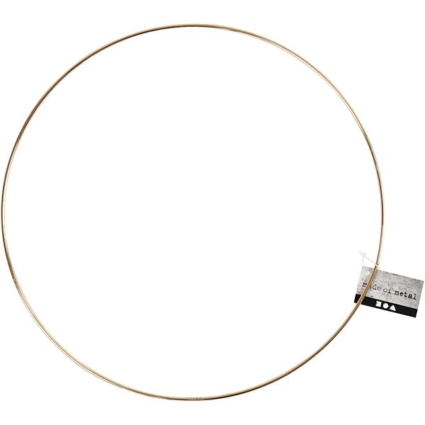 Produktbild: Creativ Company Ring aus Metalldraht, D 30 cm, Dicke 3 mm, Gold, 1 Stk