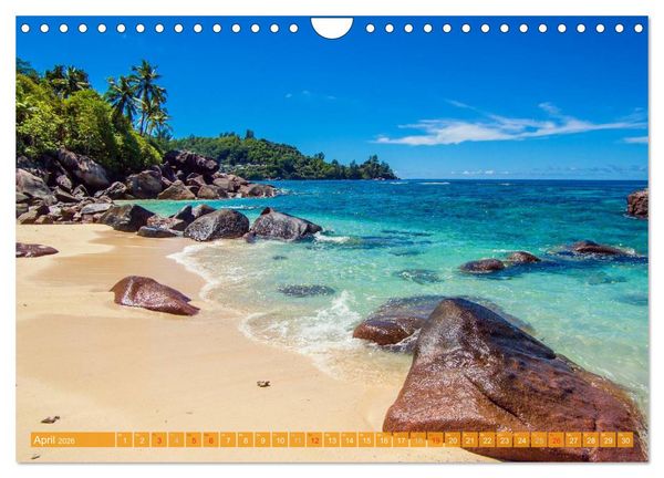 Produktbild: Seychellen - Die sch&ouml;nsten Str&auml;nde (Wandkalender 2026 DIN A4 quer), CALVENDO Monatskalender
