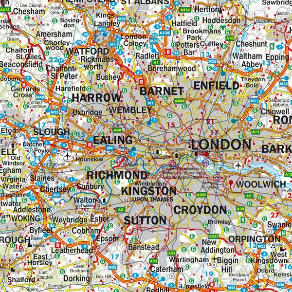 England Wales 1 : 400 000. Autokarte