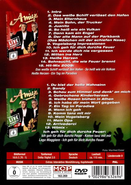 Produktbild: Amigos - Live Konzert: Teil 1&2 [2 DVDs]