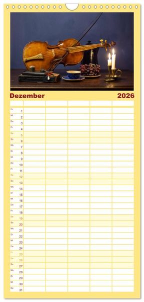 Produktbild: Familienplaner 2026 - Centralto Viola und Violino mit 5 Spalten (Wandkalender, 21 x 45 cm) CALVENDO