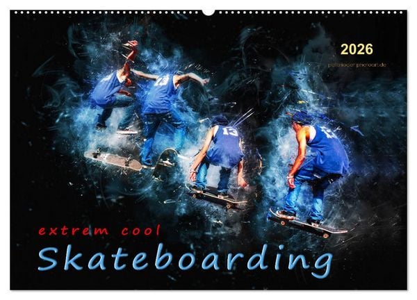 Produktbild: Skateboarding - extrem cool (Wandkalender 2026 DIN A2 quer), CALVENDO Monatskalender