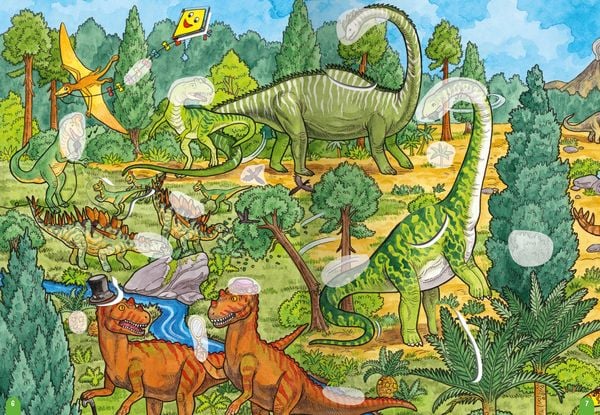 Produktbild: Wimmeln, R&auml;tseln, Stickern: Dinosaurier
