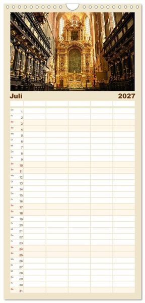 Produktbild: Familienplaner 2027 - Besucht doch mal Krakau mit 5 Spalten (Wandkalender, 21 x 45 cm) CALVENDO