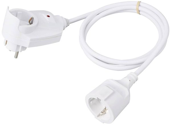 Produktbild: Sygonix SY-6248190 Strom Verl&auml;ngerungskabel 16A Wei&szlig; 1.50m H05VV-F 3G 1,5mm&sup2;