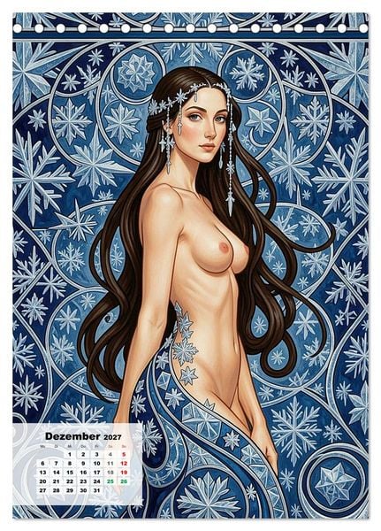 Produktbild: Entbl&ouml;&szlig;te Epochen &ndash; Art Nouveau (Tischkalender 2027 DIN A5 hoch), CALVENDO Monatskalender