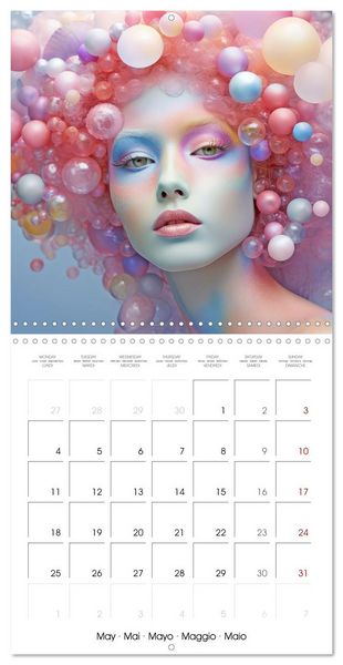 Produktbild: Fascination artful hair (Wall Calendar 2026 12 &times; 12 Inch) CALVENDO 12 Month Wall Calendar