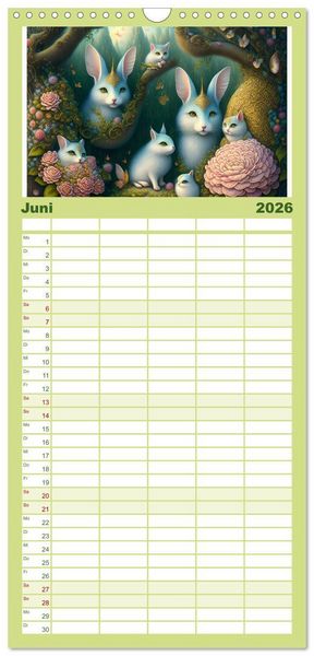 Produktbild: Familienplaner 2026 - M&auml;rchenhafte Wesen - Im Land der Fabeltiere mit 5 Spalten (Wandkalender, 21 x 45 cm) CALVENDO