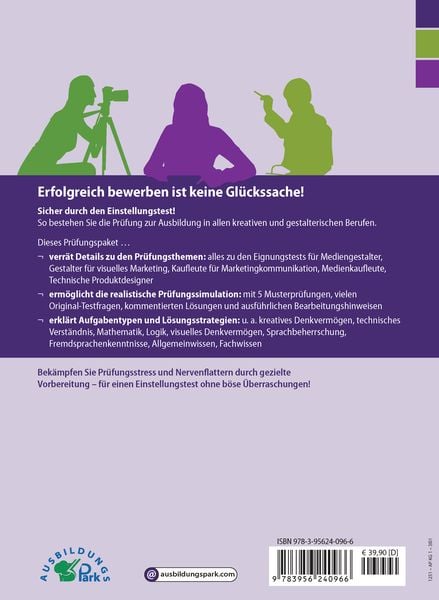 Produktbild: Der Einstellungstest/Eignungstest zur Ausbildung: Mediengestalter, Gestalter f&uuml;r