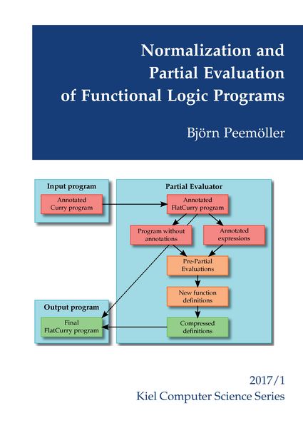 Produktbild: Normalization and Partial Evaluation of Functional Logic Programs