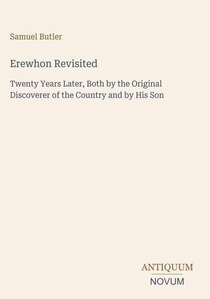 Produktbild: Erewhon Revisited