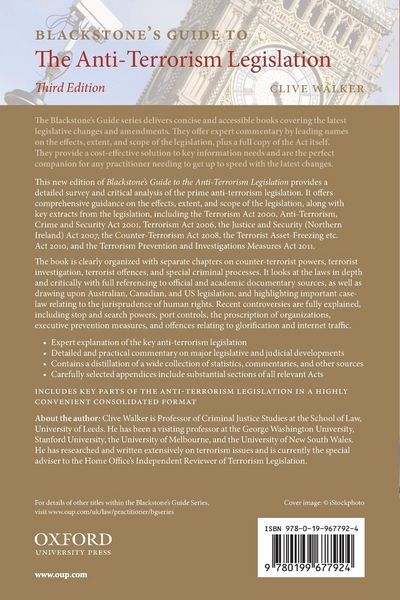 Produktbild: Blackstone's Guide to the Anti-Terrorism Legislation