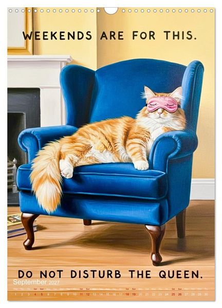 Produktbild: CATitude A YEAR OF CAT LIFE (Wall Calendar 2027 DIN A3 portrait), CALVENDO 12 Month Wall Calendar