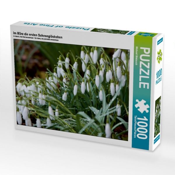 Produktbild: CALVENDO Puzzle Im M&auml;rz die ersten Schneegl&ouml;ckchen | 1000 Teile Lege-Gr&ouml;&szlig;e 64x48cm Foto-Puzzle f&uuml;r gl&uuml;ckliche Stunden