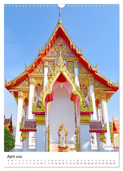 Produktbild: Wat Chalong - Tempel mit ganz speziellem Charme (Wandkalender 2026 DIN A3 hoch), CALVENDO Monatskalender