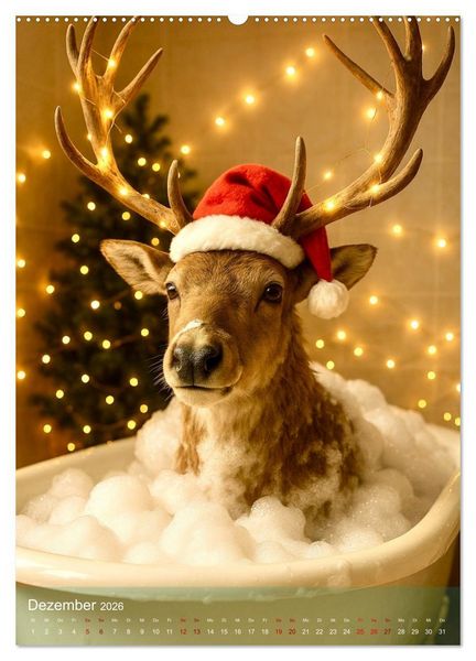 Produktbild: Tiere, Schaum und gute Laune (Wandkalender 2026 DIN A2 hoch), CALVENDO Monatskalender