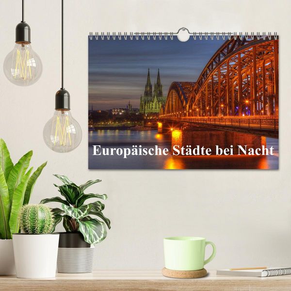 Produktbild: Europ&auml;ische St&auml;dte bei Nacht (Wandkalender 2026 DIN A4 quer), CALVENDO Monatskalender