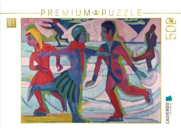CALVENDO Puzzle Ernst Ludwig Kirchner. Schlittschuhläufer, 1924/25 | 500 Teile Lege-Größe 48 × 36 cm Foto-Puzzle für Erwachsene