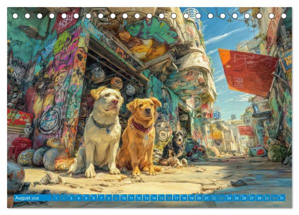 Produktbild: Bunte Stadt - Einzigartige Bewohner (Tischkalender 2026 DIN A5 quer), CALVENDO Monatskalender