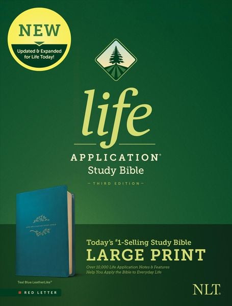 Produktbild: NLT Life Application Study Bible, Third Edition, Large Print (Leatherlike, Teal Blue)