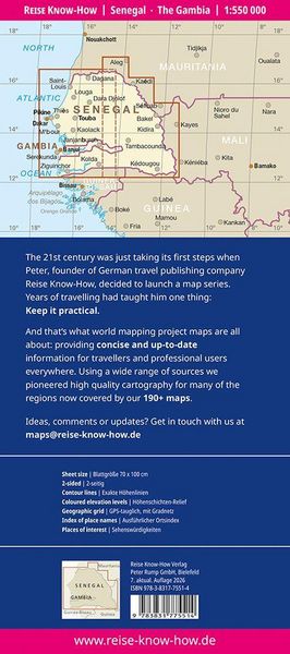 Produktbild: Reise Know-How Landkarte Senegal, Gambia (1:550.000)