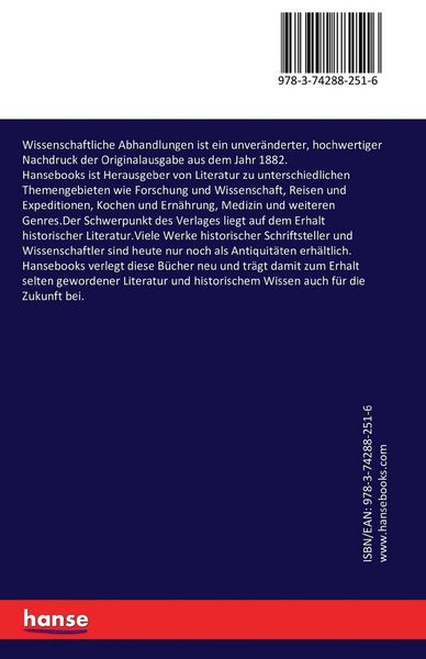 Produktbild: Wissenschaftliche Abhandlungen
