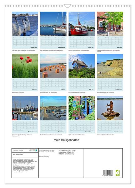Produktbild: Moin Heiligenhafen (Wandkalender 2026 DIN A2 hoch), CALVENDO Monatskalender