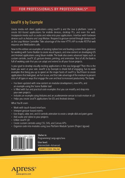 Produktbild: JavaFX 9 by Example